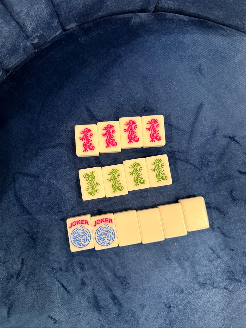 166 Tile American Mahjong Set - Blue Tiles New - Picture 6 of 8